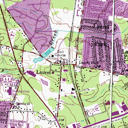 Topographic Map of Laurel, VA