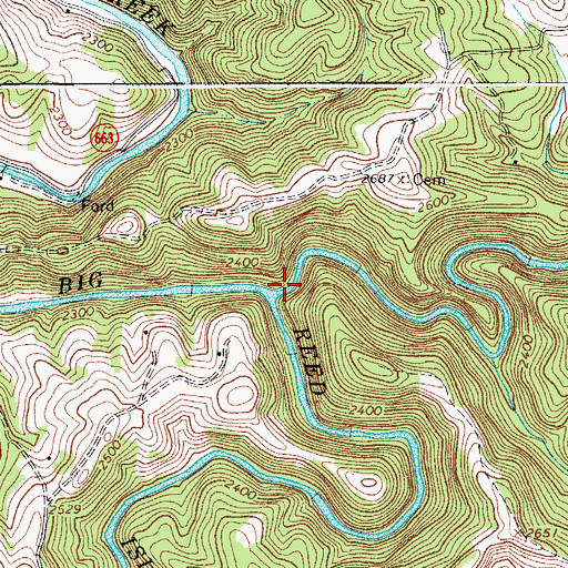 Topographic Map of Laurel Fork, VA