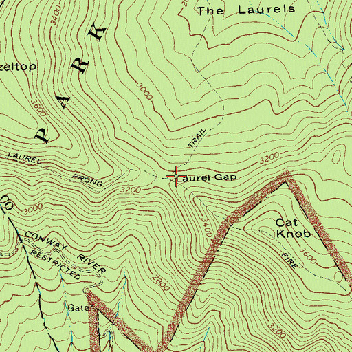 Topographic Map of Laurel Gap, VA