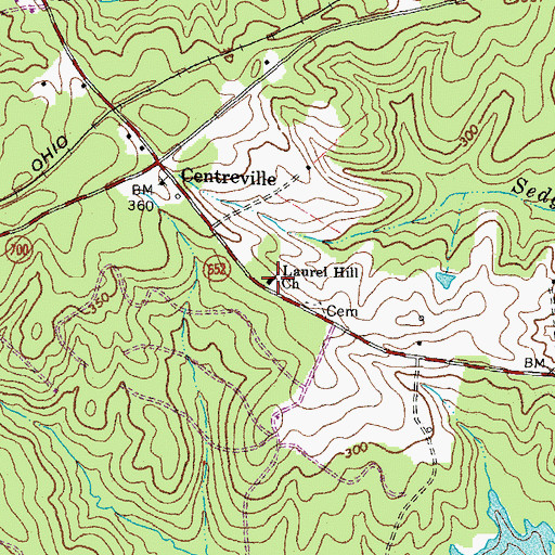 Topographic Map of Laurel Hill Church, VA