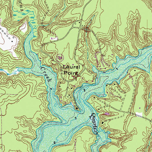 Topographic Map of Laurel Point, VA