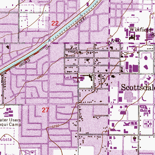Topographic Map of Lo Loma School, AZ