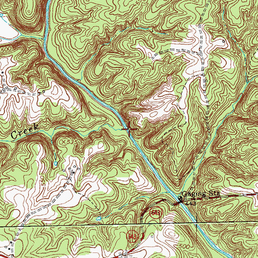 Topographic Map of Lawsons Creek, VA