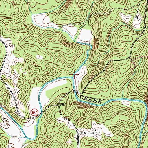Topographic Map of Layton Creek, VA