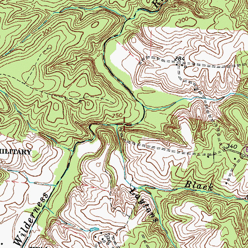 Topographic Map of Laytons Branch, VA