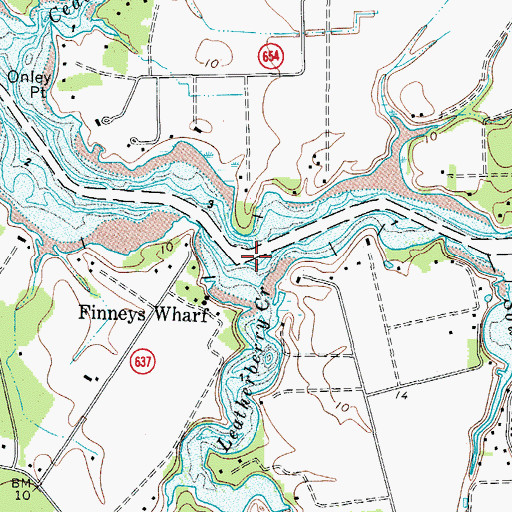 Topographic Map of Leatherberry Creek, VA