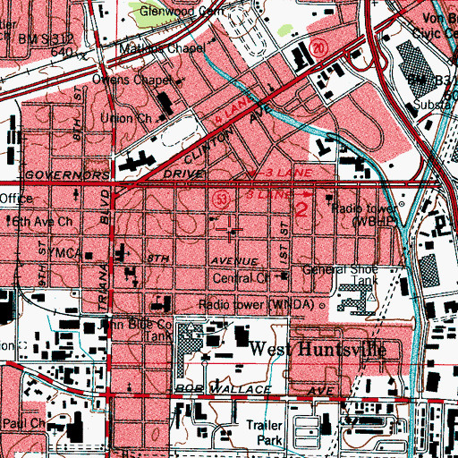 Topographic Map of Friendship Missionary Baptist Church, AL