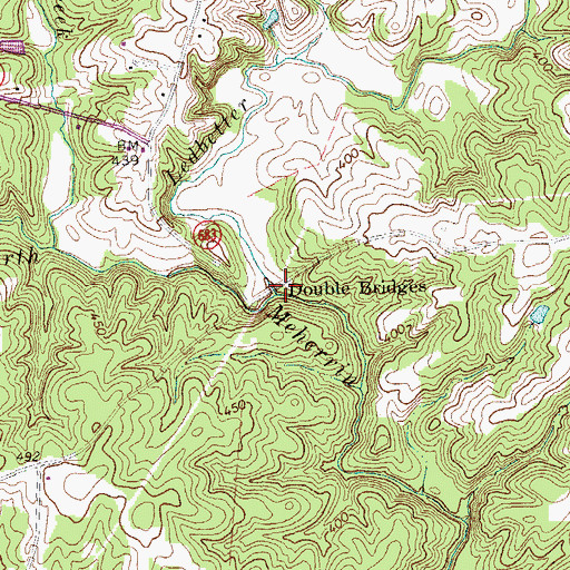 Topographic Map of Ledbetter Creek, VA