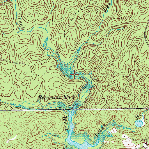 Topographic Map of Lee Branch, VA
