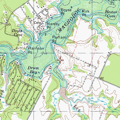 Topographic Map of Lee Creek, VA
