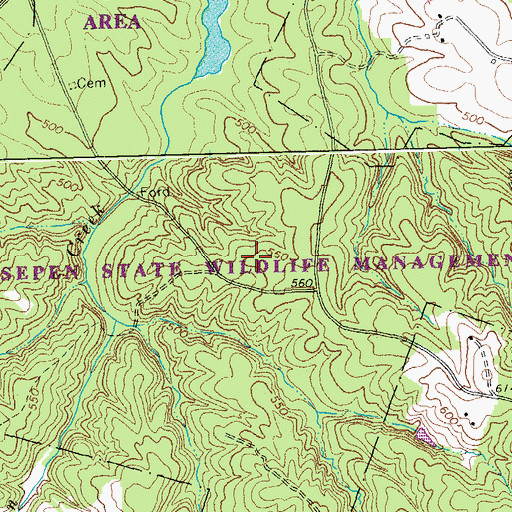 Topographic Map of Lee Experimental Forest, VA