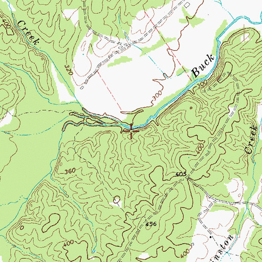 Topographic Map of Lee Jones Creek, VA