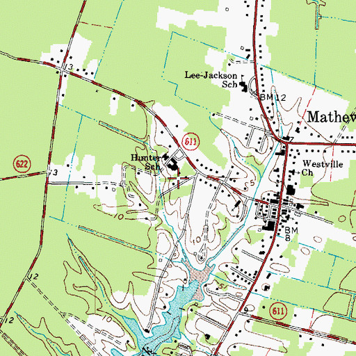 Topographic Map of Lee - Jackson Elementary School, VA