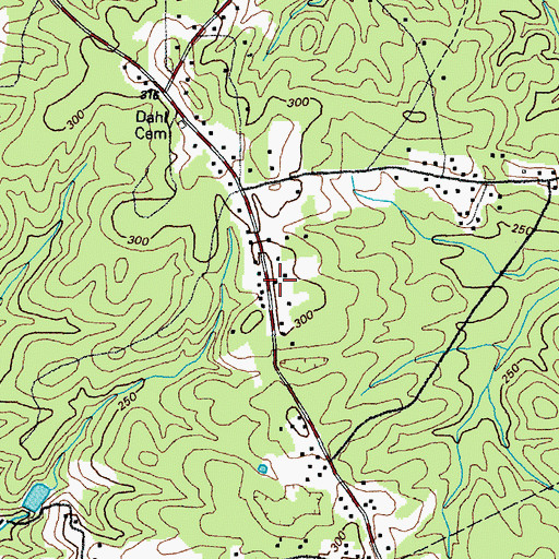 Topographic Map of Lees Chapel, VA