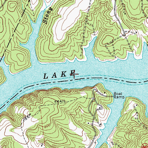 Topographic Map of Leesville Lake, VA
