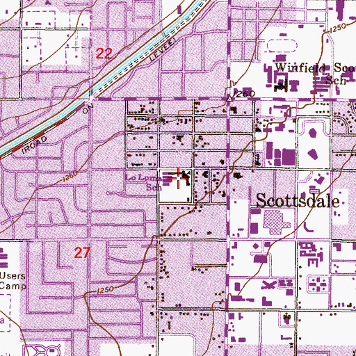 Topographic Map of Lo Loma Elementary School, AZ