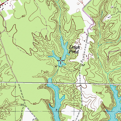 Topographic Map of Leigh Pond, VA