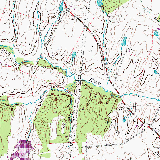 Topographic Map of Lenah Run, VA