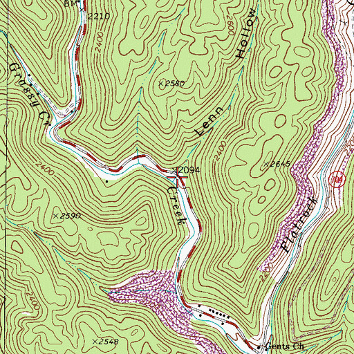 Topographic Map of Lenn Hollow, VA