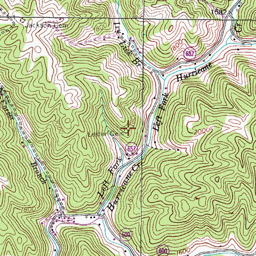 Topographic Map of Lester Cemetery, VA