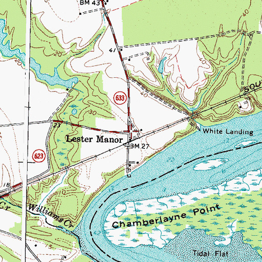 Topographic Map of Lester Manor, VA