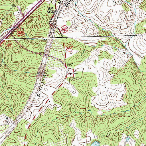 Topographic Map of Levi Church, VA