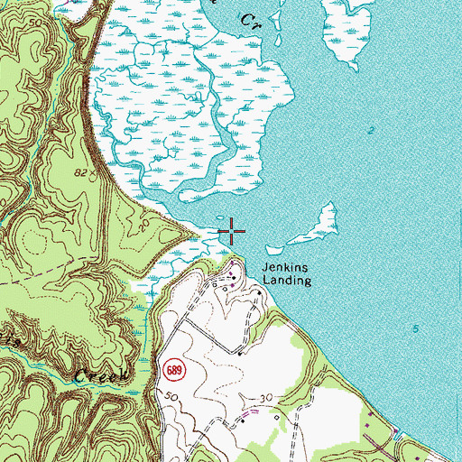 Topographic Map of Lewis Creek, VA