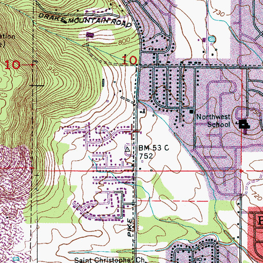 Topographic Map of Good Shephard Presbyterian Church, AL