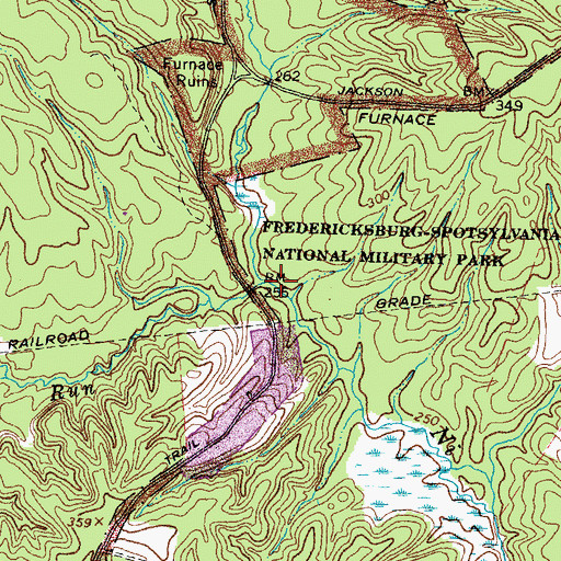 Topographic Map of Lewis Run, VA