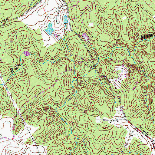 Topographic Map of Lick Run, VA