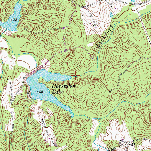Topographic Map of Lickfort Creek, VA