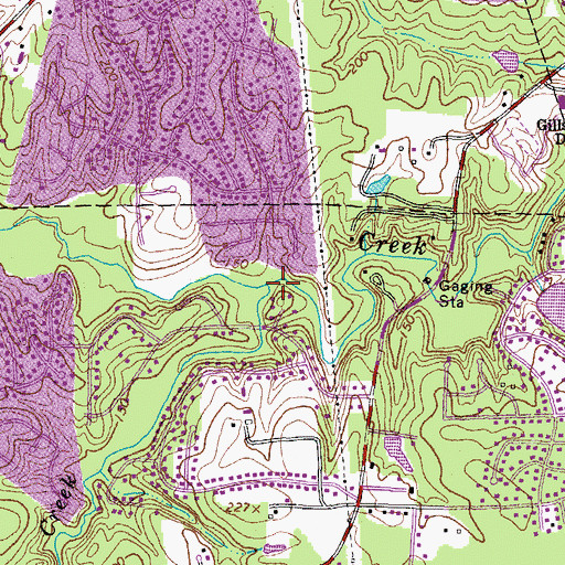 Topographic Map of Licking Creek, VA