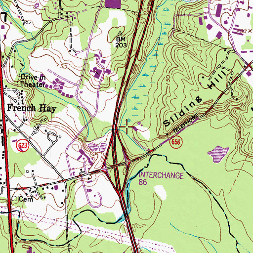 Topographic Map of Lickinghole Creek, VA