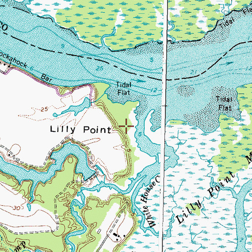 Topographic Map of Lilly Point, VA