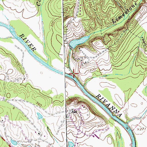 Topographic Map of Limestone Creek, VA