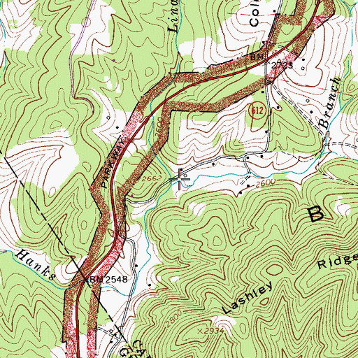 Topographic Map of Linard Creek, VA