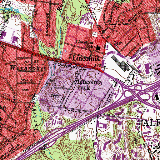 Topographic Map of Lincolnia Academy, VA
