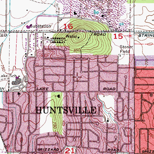 Topographic Map of Greenbriar, AL