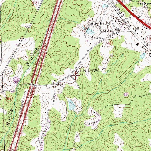 Topographic Map of Little Bethel Church Cemetery, VA