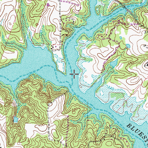 Topographic Map of Little Bluestone Creek, VA