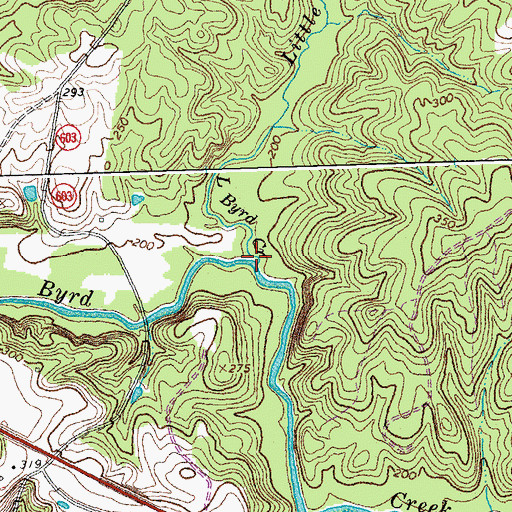 Topographic Map of Little Byrd Creek, VA