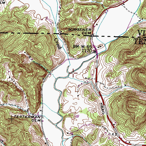 Topographic Map of Little Creek, VA