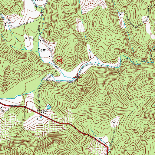 Topographic Map of Little Creek, VA
