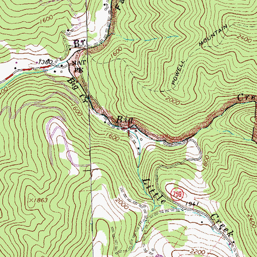 Topographic Map of Little Creek, VA
