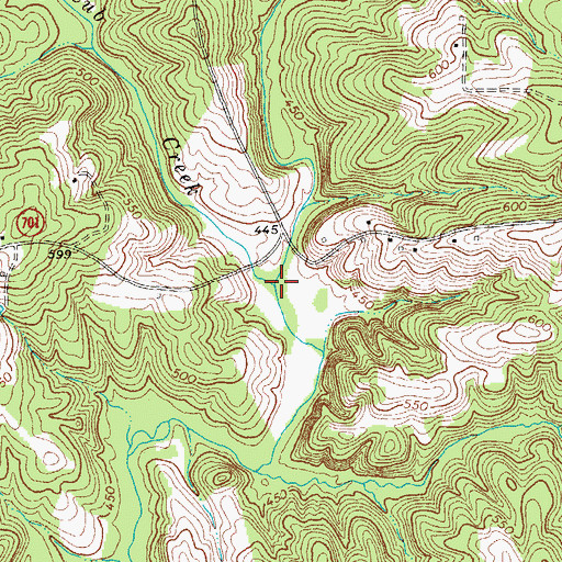 Topographic Map of Little Cub Creek, VA