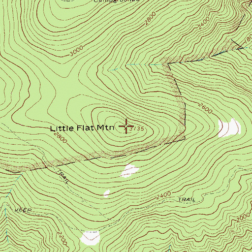 Topographic Map of Little Flat Mountain, VA