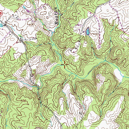 Topographic Map of Little Guinea Creek, VA