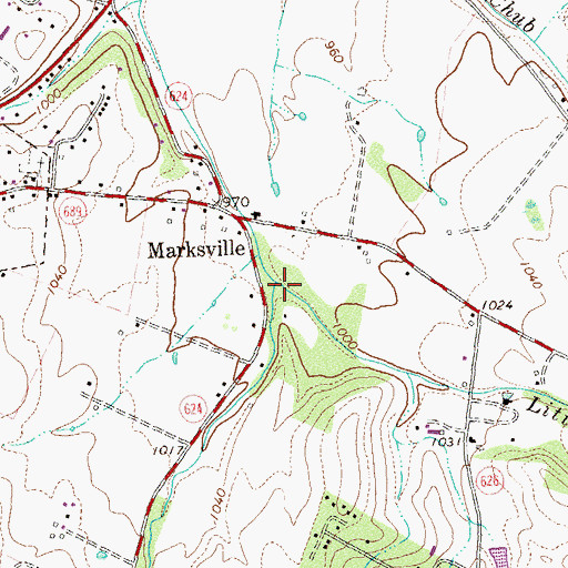 Topographic Map of Little Hawksbill Creek, VA