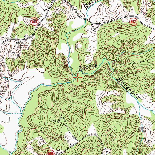 Topographic Map of Little Horsepen Creek, VA