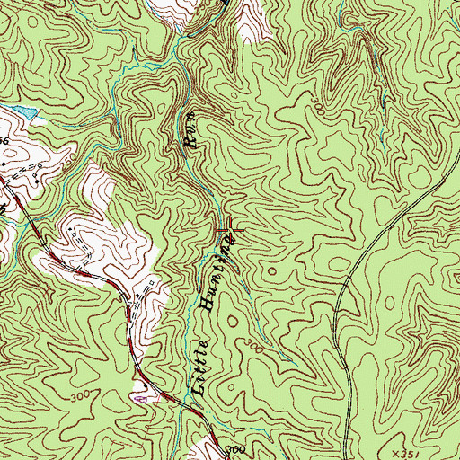 Topographic Map of Little Hunting Run, VA